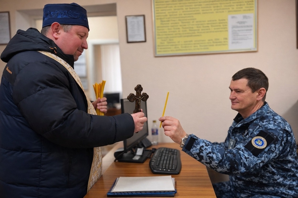 В Ізмаїлі у підрозділах Морської охорони освятили стрітенські свічки
