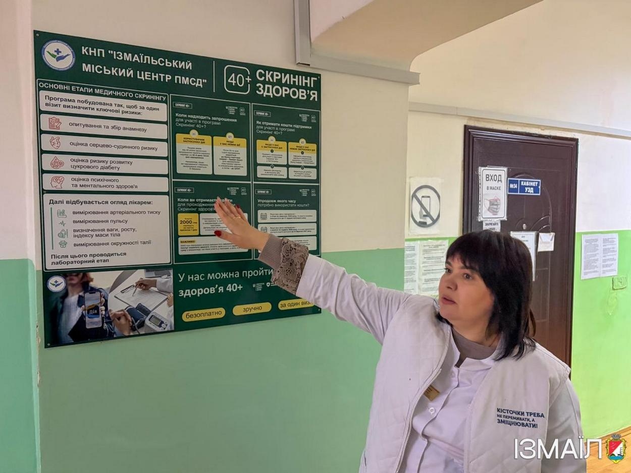 В Ізмаїлі стартувала програма безкоштовного скринінгу здоров’я тих, кому вже понад 40 років