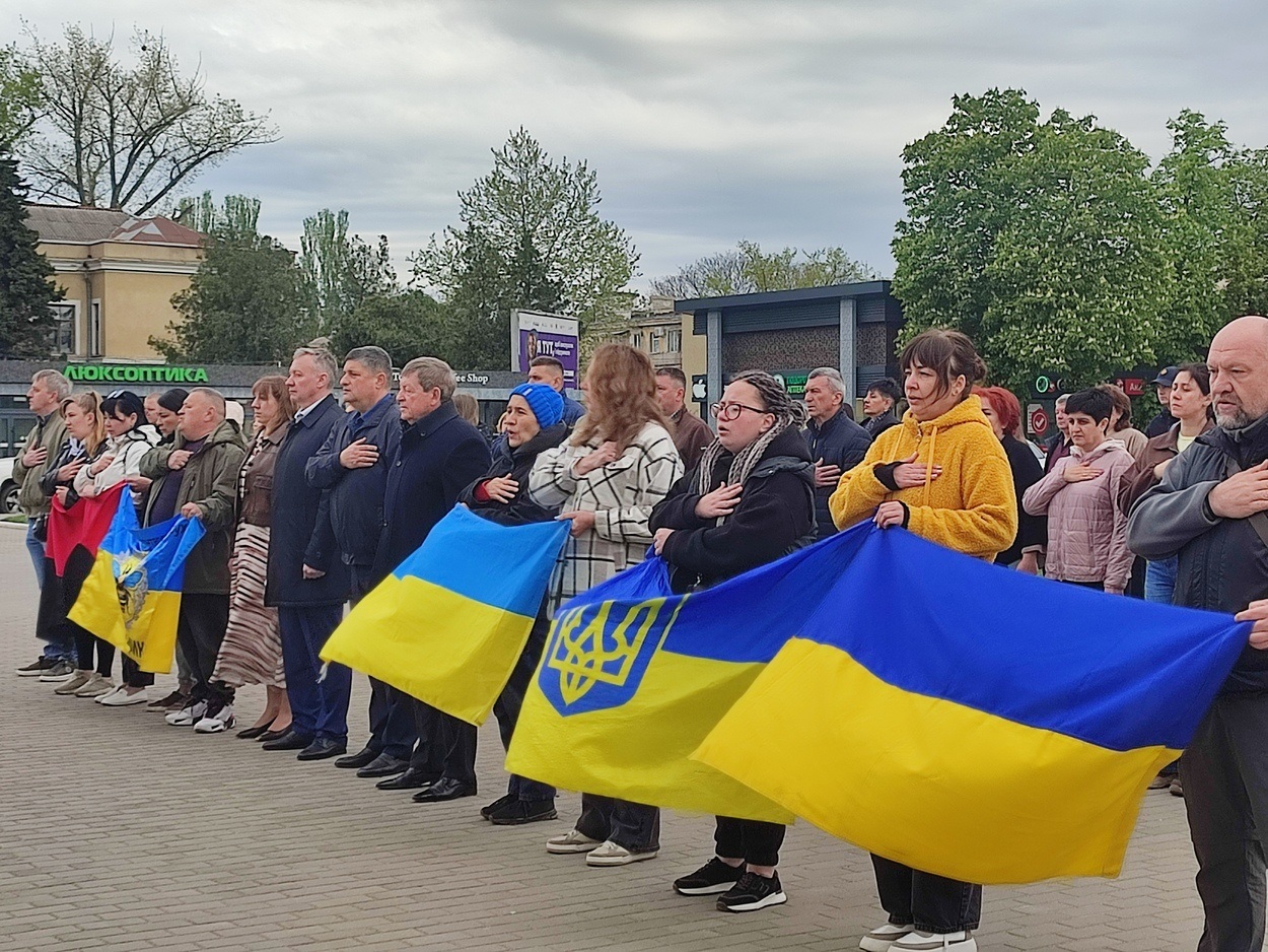 В Ізмаїлі підняли прапор Військово-морських Сил ЗСУ