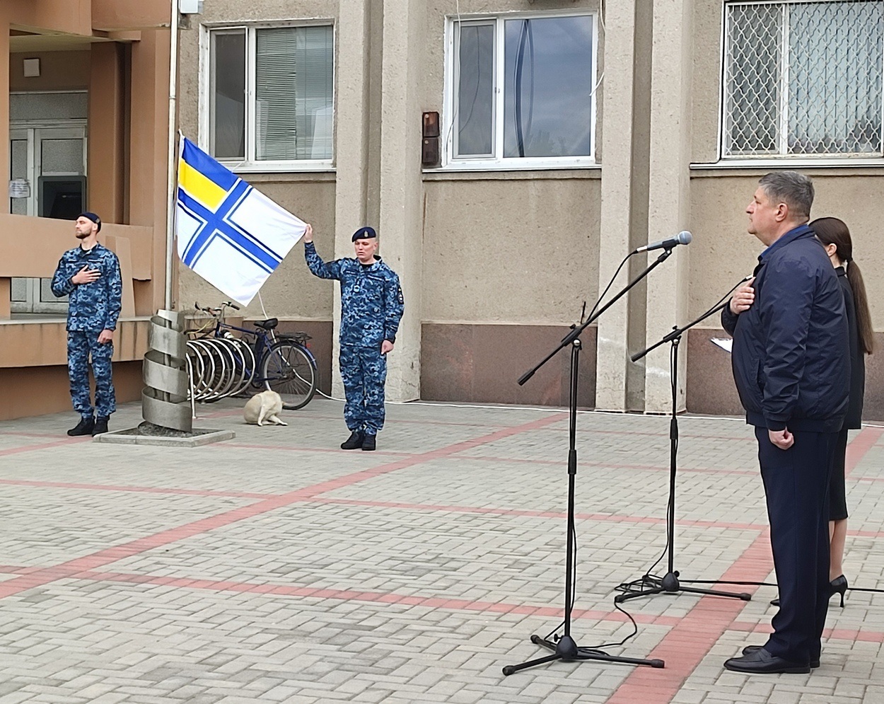 В Ізмаїлі підняли прапор Військово-морських Сил ЗСУ