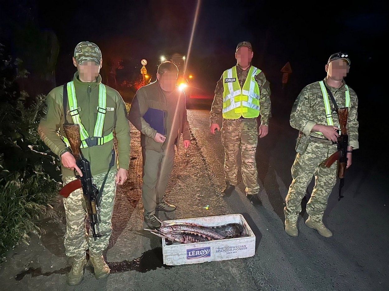 Ізмаїльські прикордонники викрили водійку з севрюгою у багажнику та браконьєрів із лососем