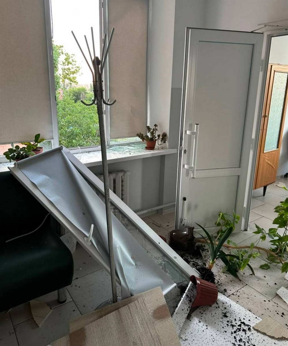 Внаслідок ворожого нальоту шахедів на Ізмаїл постраждала поліклініка Дунайської обласної лікарні